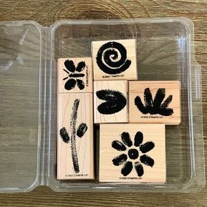 Stampin’ Up! Rubber Stamp Set Painted Garden Set of 6
